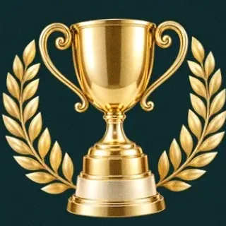 Gold trophy cup — Rich Prize